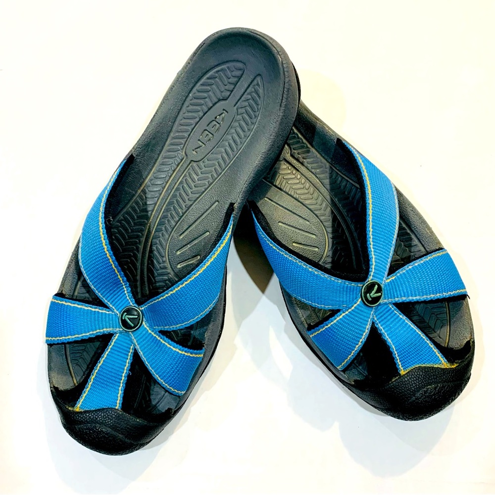 Keen Women's Bali Blue Slip-On Slide Sandals Size 9